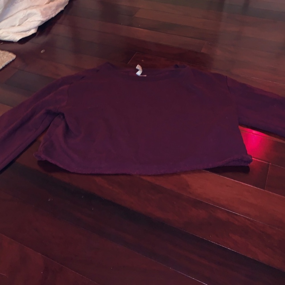 DIVIDED from H&M cropped maroon shirt.